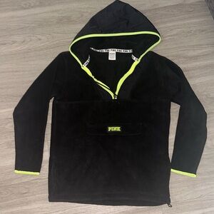 Victoria’s Secret PINK fleece half zip teddy